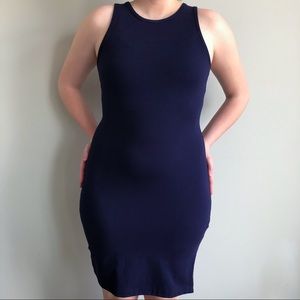 Bobi Dark Purple Sleeveless Dress